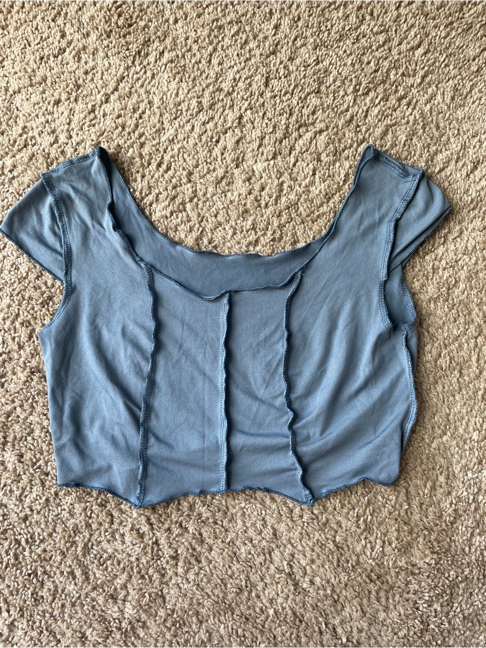 Soft Textured Cropped Tee